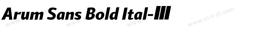 Arum Sans Bold Ital字体转换